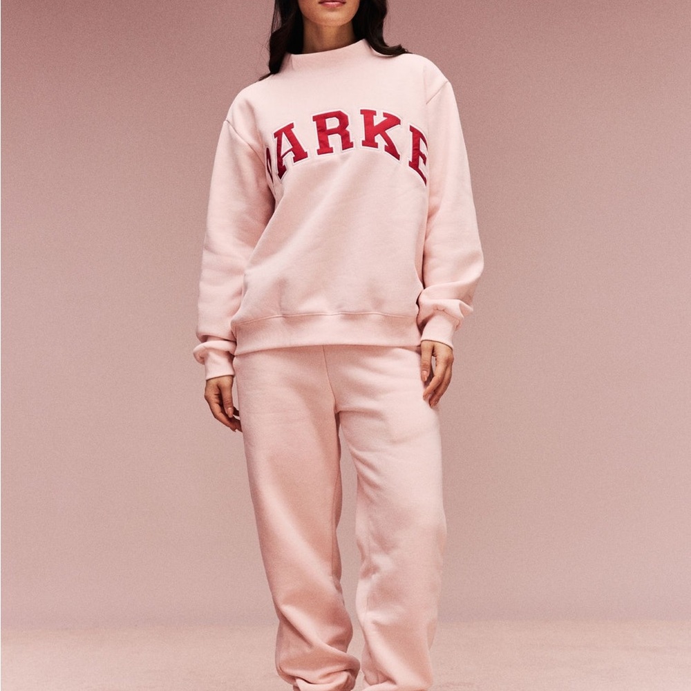 Parke Valentine's Varsity Mockneck - Peony/Crimson